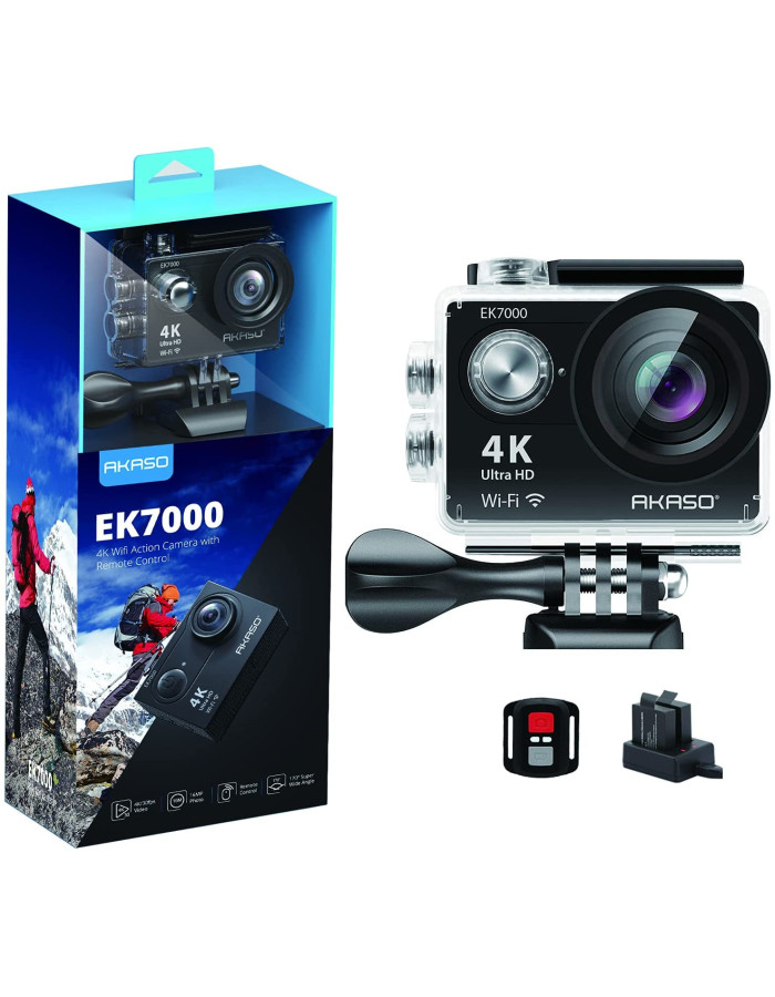 AKASO EK7000 4K30FPS Action Camera Ultra HD Underwater Camera 170 Degree Wide Angle 98FT Waterproof Camera