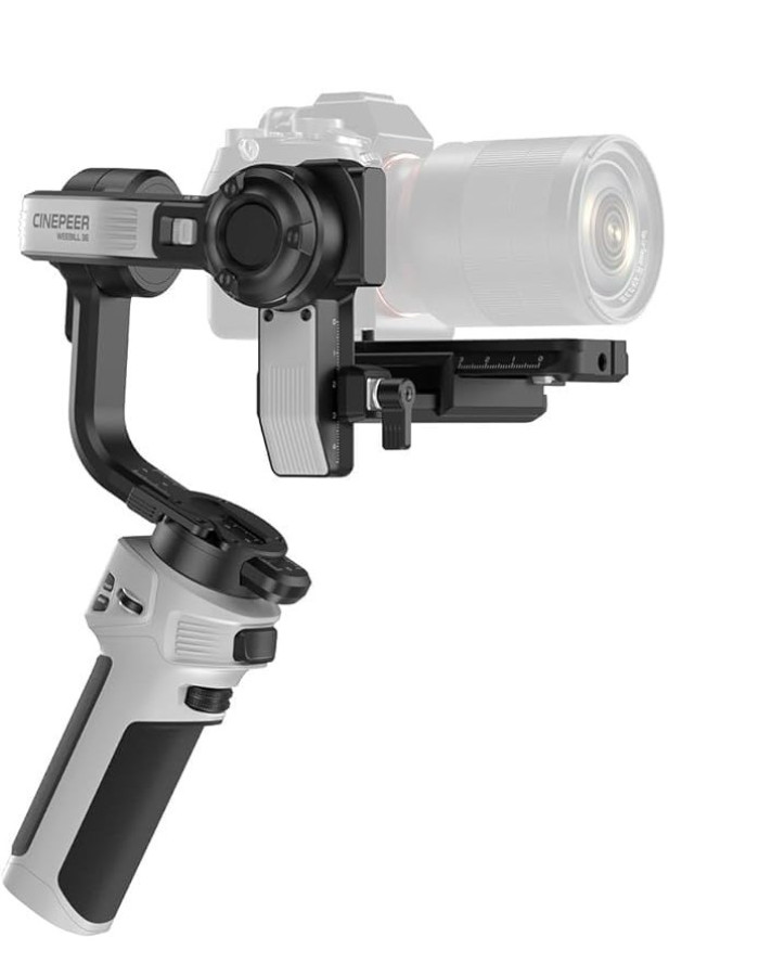 ZHIYUN CINEPEER Weebill 3E[Lite], 3-Axis Lightweight Gimbal Stabilizer for DSLR & Mirrorless Camera Canon/Sony/Panasonic/Nikon, 3KG Payload, Bluetooth Shutter Control