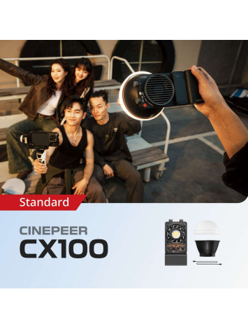 ZHIYUN CINEPEER CX100 100W LED Video Light with Built-in 4500mAh Battery,Bi-Color COB Continuous Output Lighting 2700K-6500K for Filmmaking/Live Streaming/Videography/Studio Photography