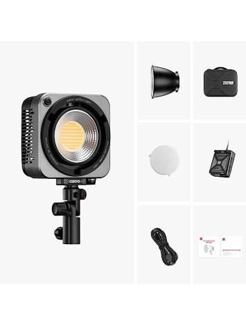 Zhiyun MOLUS G200 LED Video Light, Bowens Mount COB, 2700K-6500K Bi-Color App-Controlled Constant Lighting Photography Continuous Lighting 