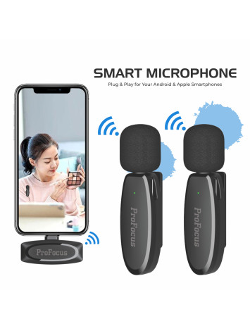 Smart Microphone By ProFocus (AP003) Lightning Receiver, Plug & Play For Your Apple Smartphones