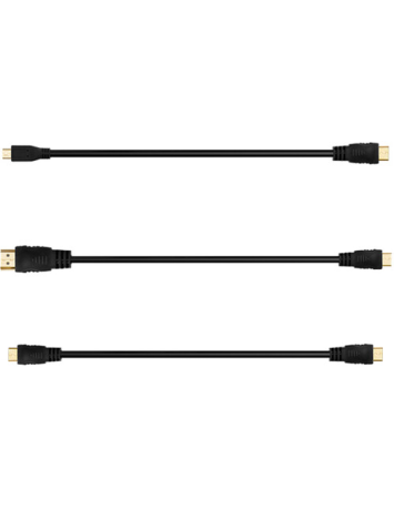 Zhiyun Mini-HDMI To HDMI Type-A, Mini-HDMI To Mini-HDMI And Mini-HDMI To Micro-HDMI Image Transmission Cable Pack Of 3 For Weebill Lab, Crane 3 Lab.